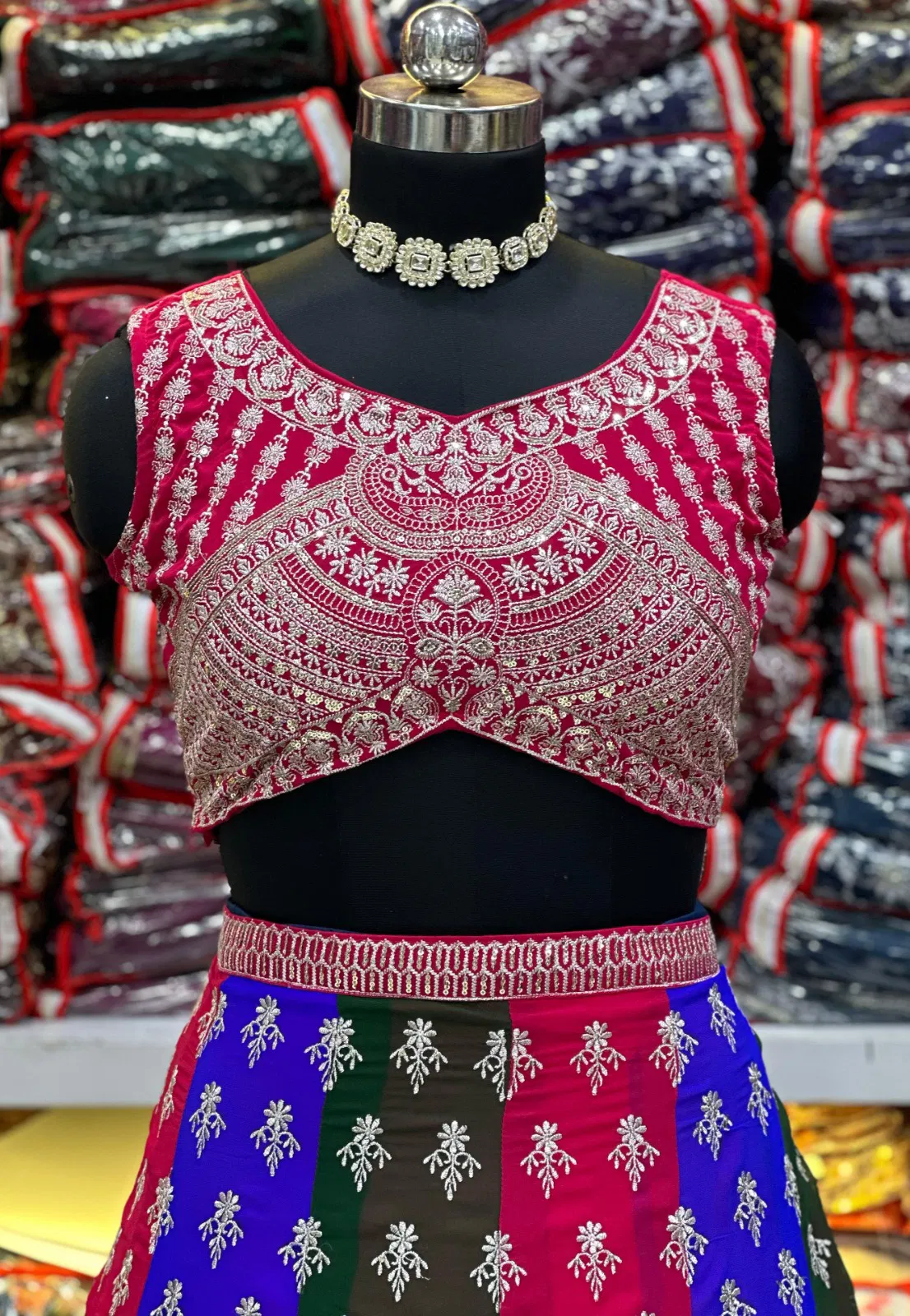 Dvd 5007 Faux Georgette With Embroidery Sequence With Work Exporters In India